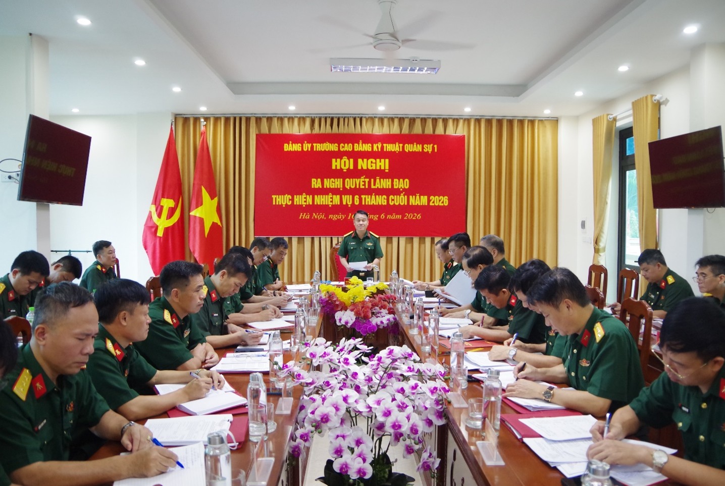 Đảng ủy Trường Cao đẳng Kỹ quân sự 1 tổ chức Hội nghị ra Nghị quyết lãnh đạo thực hiện nhiệm vụ 6 tháng cuối năm 2026