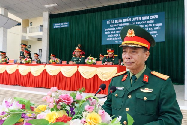 Trường Cao đẳng Kỹ quân sự 1 tổ chức Lễ ra quân huấn luyện năm 2026 và phát động đợt thi đua cao điểm